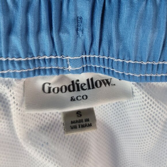 Goodfellow Swim Shorts Trunks Blue Small Hawaiian Floral Drawstring Pockets 7" - Picture 8 of 10